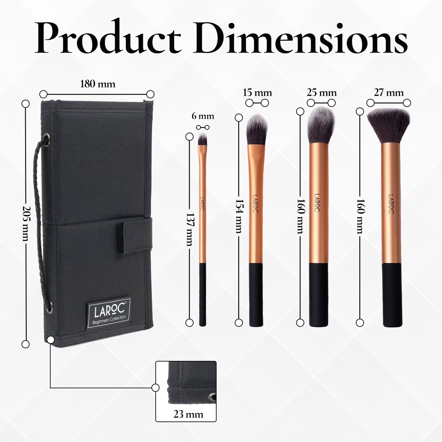 LaRoc 'Beginners Collection’ Makeup Brush Set - 4 Pieces