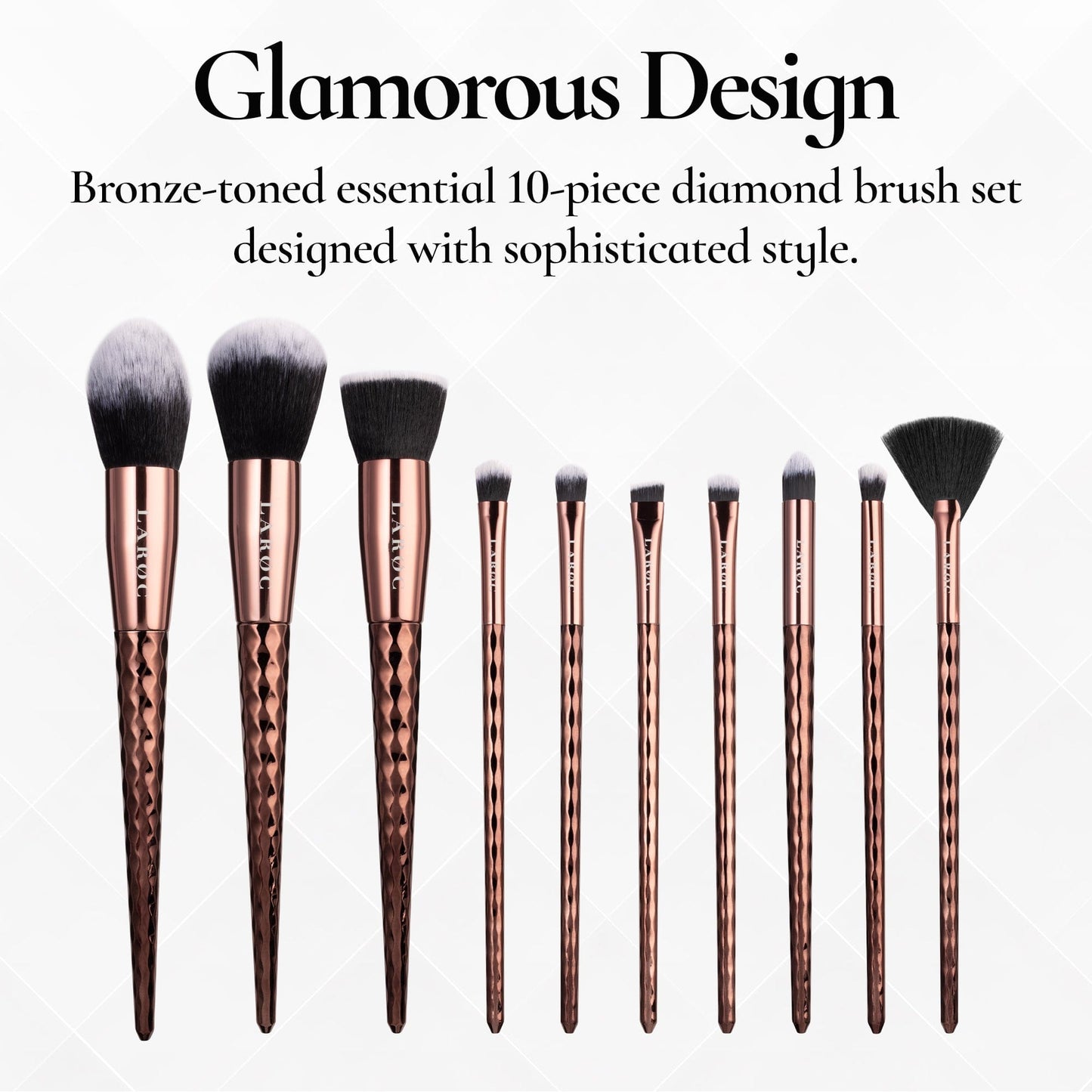 10 Piece Bronze Diamond Brush Set