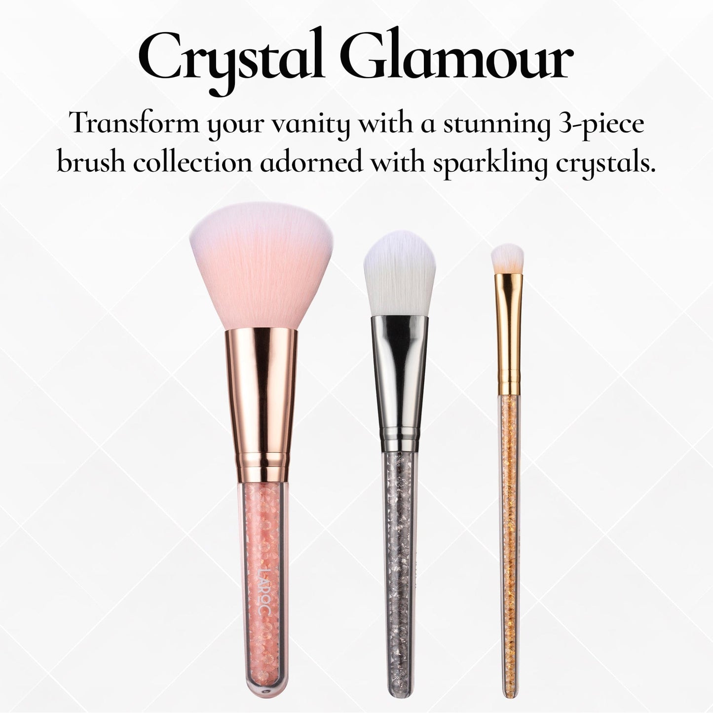 3 Piece Crystal Brush Set