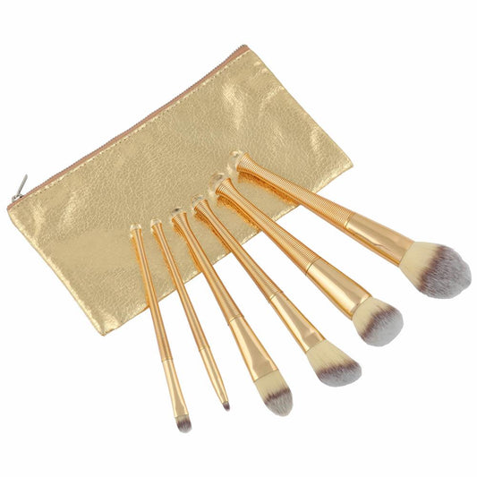 6 Piece Gold Brush Set