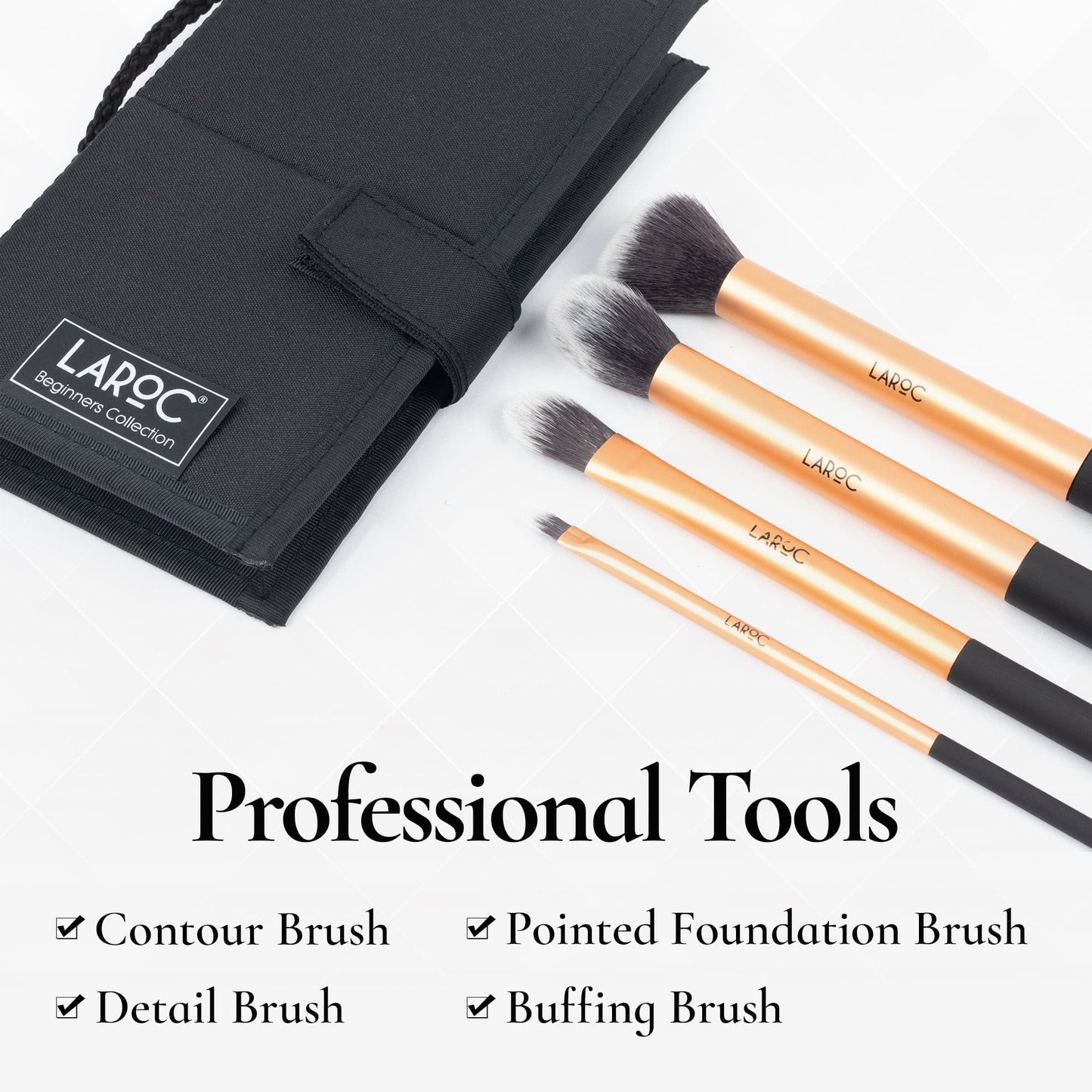 LaRoc 'Beginners Collection’ Makeup Brush Set - 4 Pieces