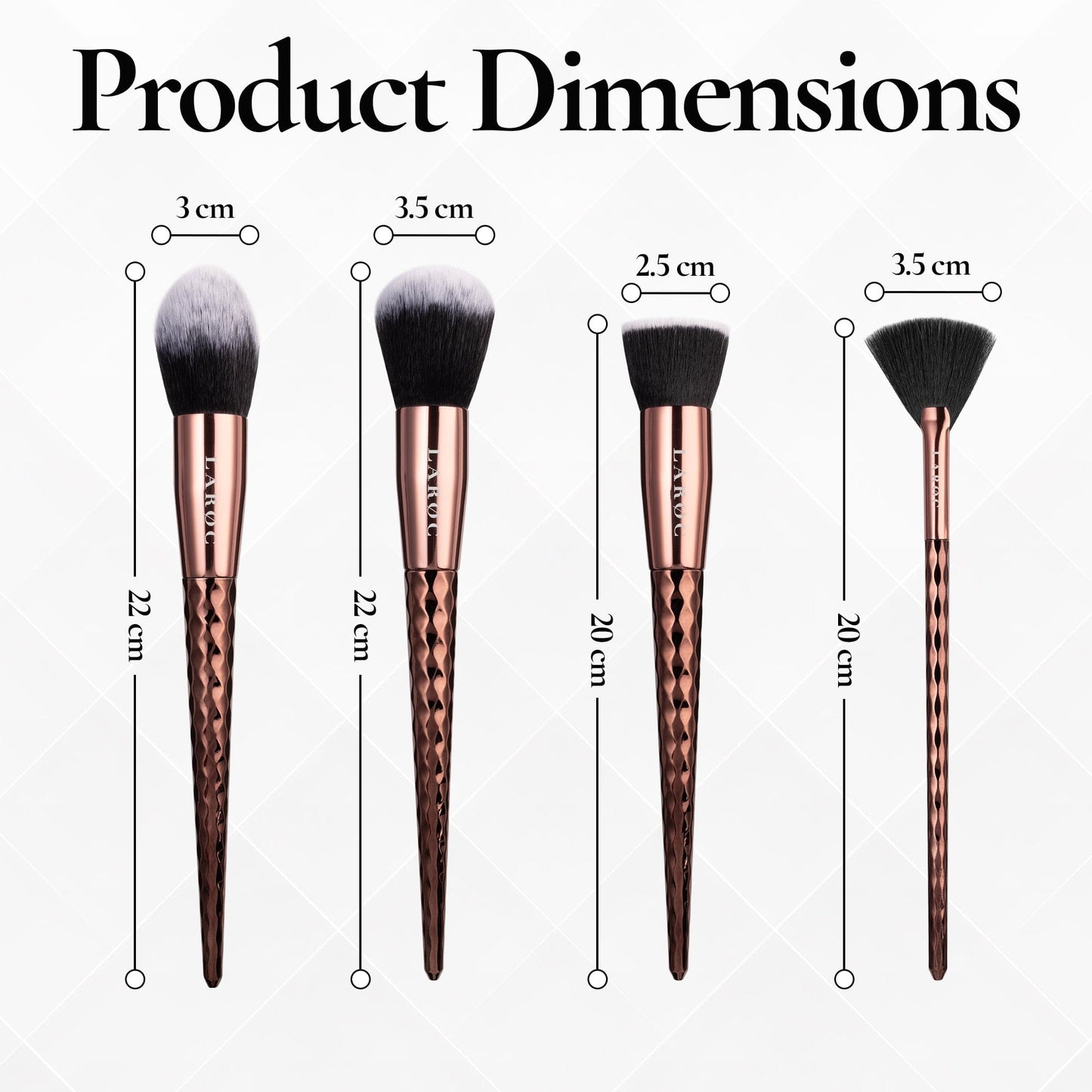 10 Piece Bronze Diamond Brush Set