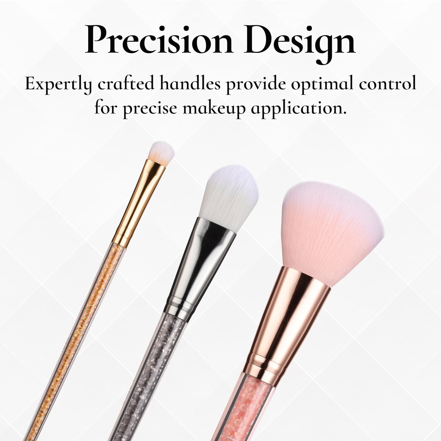 3 Piece Crystal Brush Set