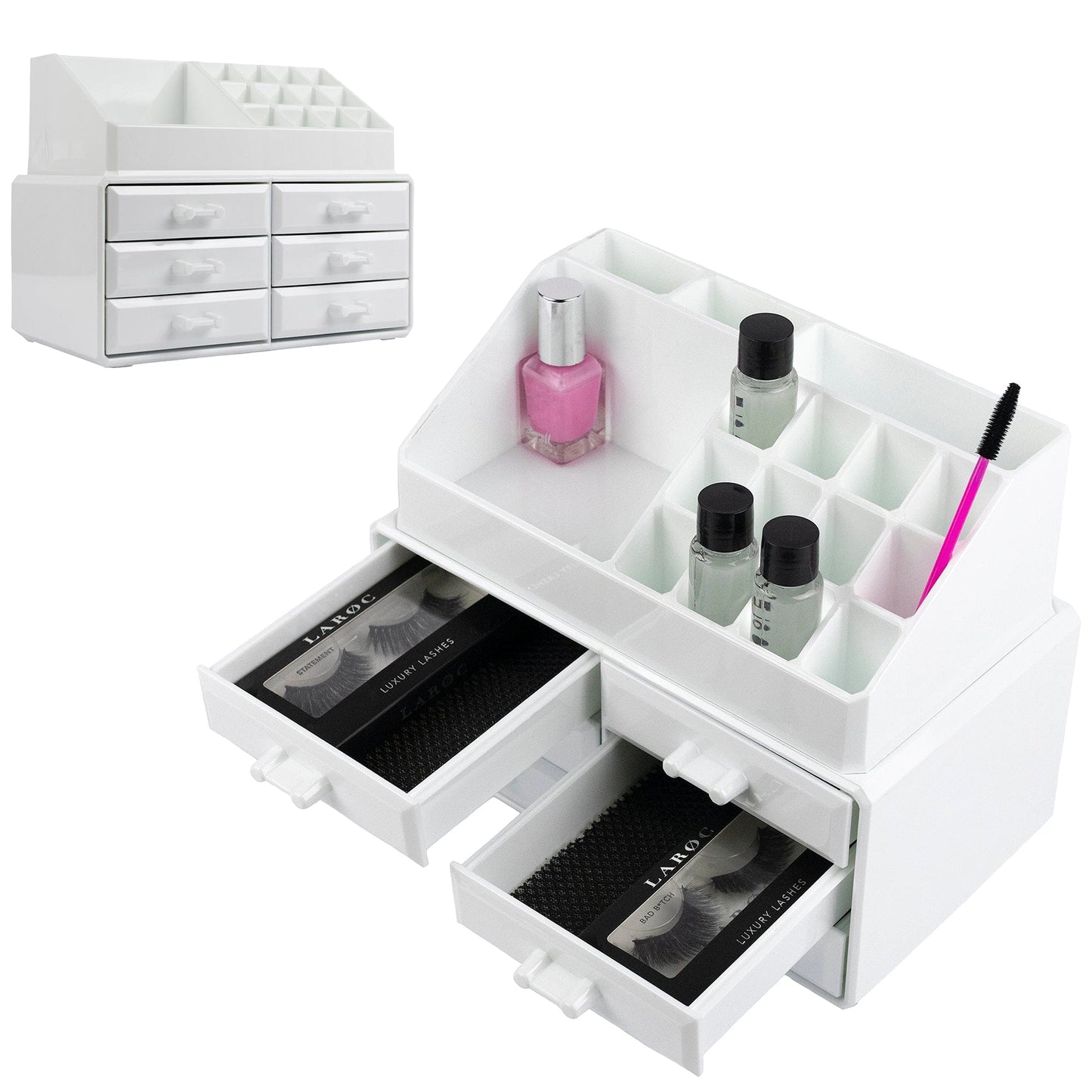 LaRoc Cosmetic Organiser - White