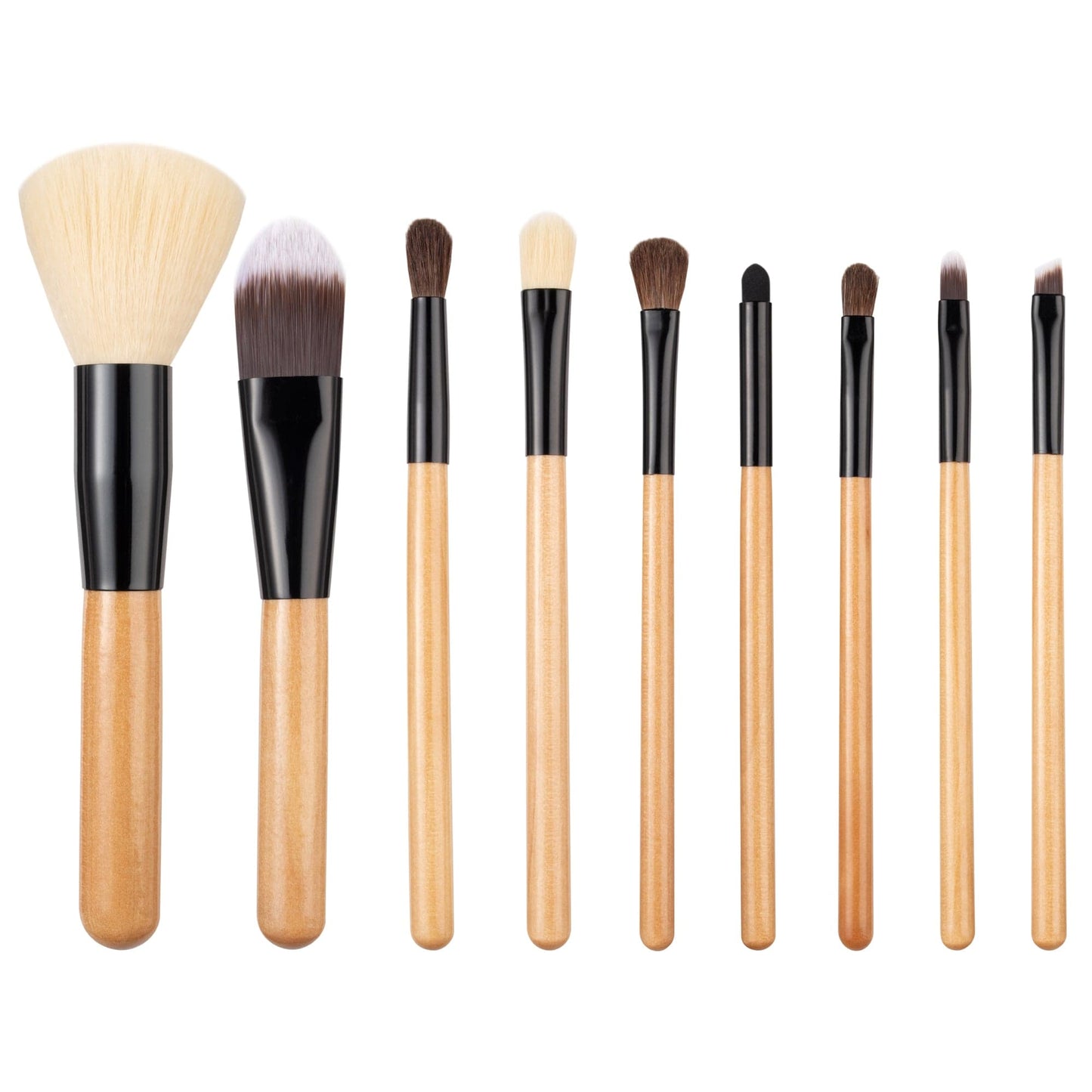 9 Piece Bamboo Brush Set